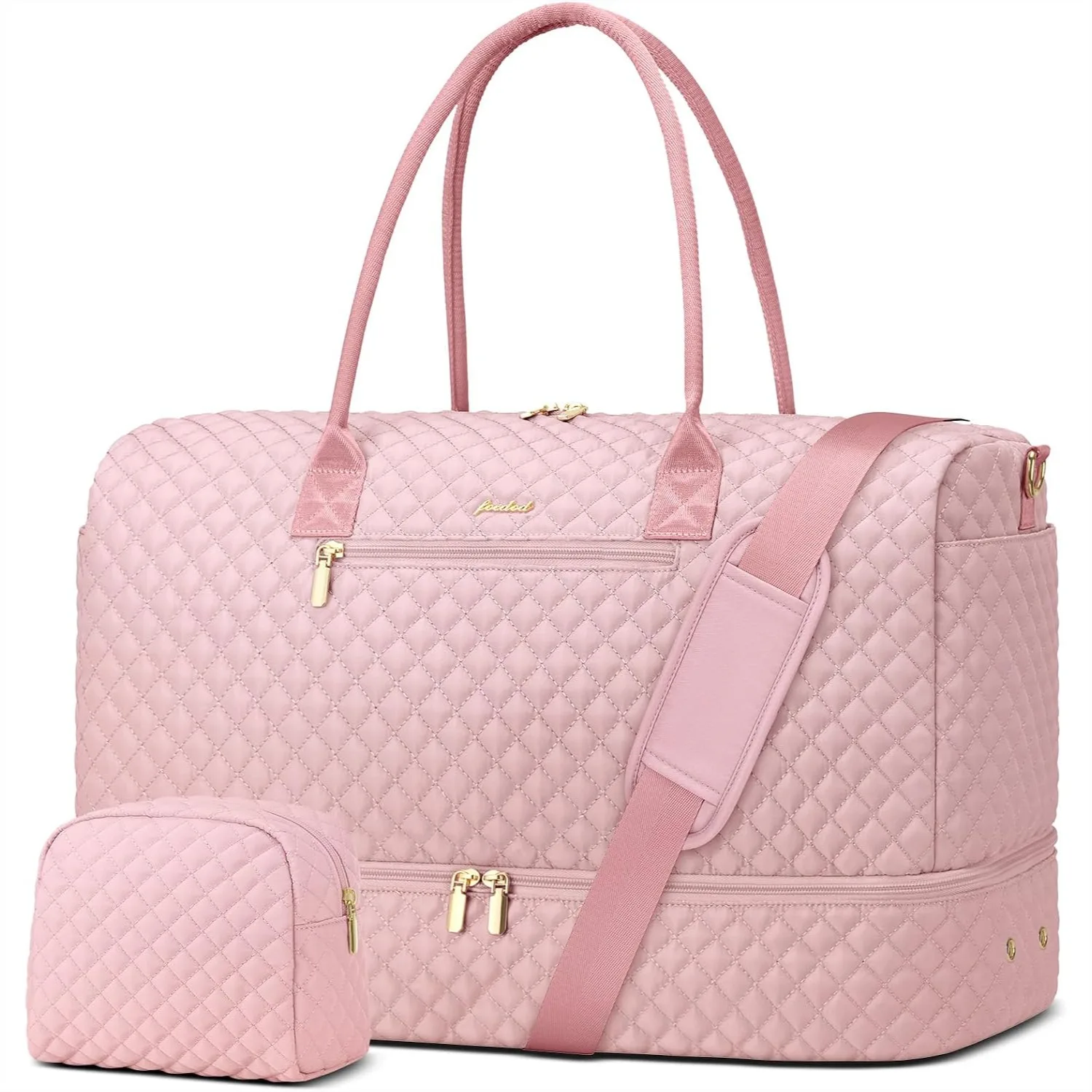Travel Weekender Bag for Women with Shoe Compartment and Toiletry Bag - Carry On Duffel with Wet Pocket for Gym or Hospital
Travel Weekender Bag for Women with Shoe Compartment and Toiletry Bag - Carry On Duffel with Wet Pocket for Gym or Hospital