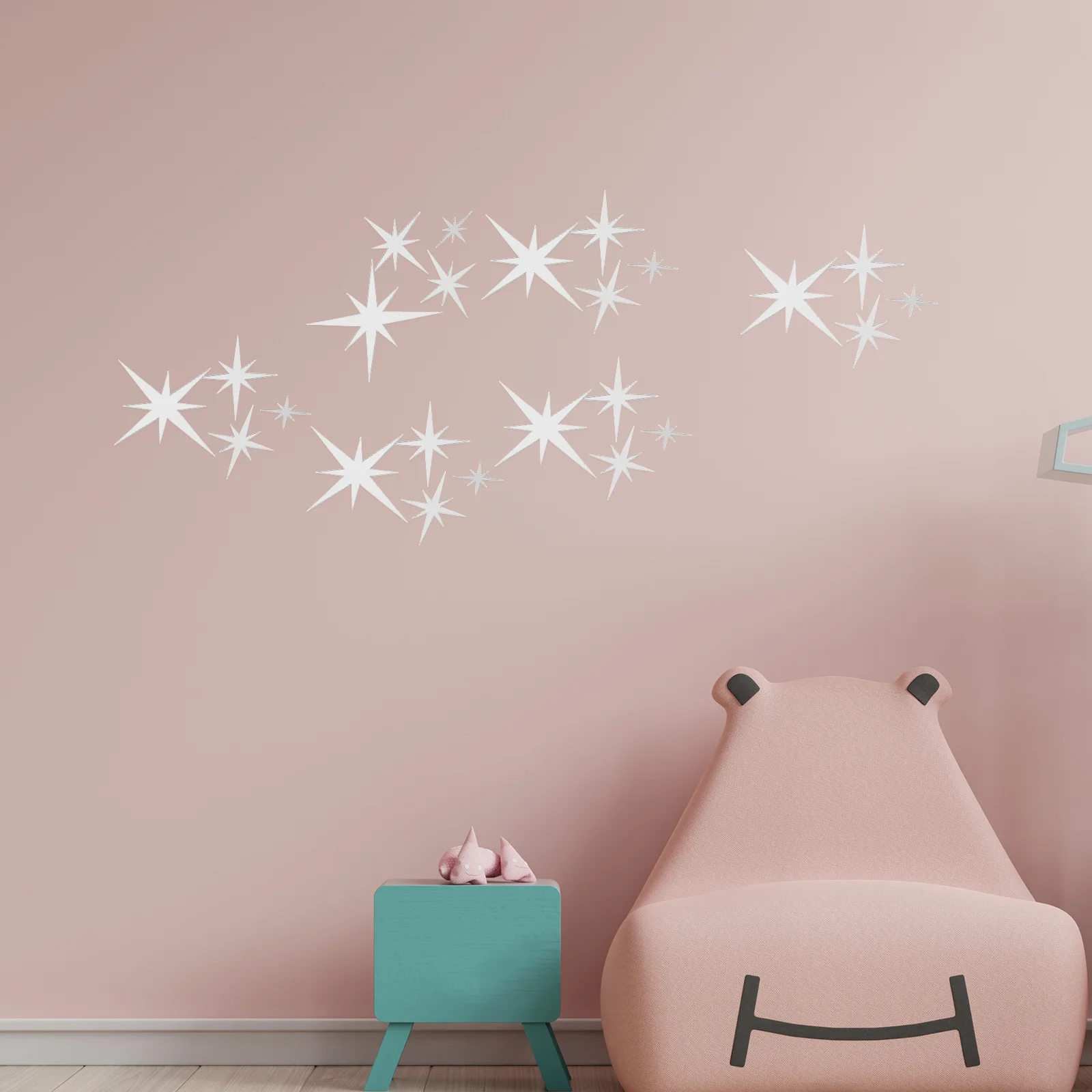 61Pcs Stars Wall Decor Reflective Acrylic Stickers for Bedroom Ceiling Living Room Wall Decoration Dreamy Night Ambiance Home
61Pcs Stars Wall Decor Reflective Acrylic Stickers for Bedroom Ceiling Living Room Wall Decoration Dreamy Night Ambiance Home