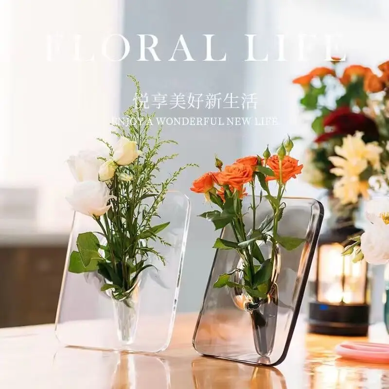 Nordic Photo Frame Vase Transparent Acrylic Creative Hydroponic Flower Vase Office Home Bedroom Minimalist Desktop Ornaments
Nordic Photo Frame Vase Transparent Acrylic Creative Hydroponic Flower Vase Office Home Bedroom Minimalist Desktop Ornaments
