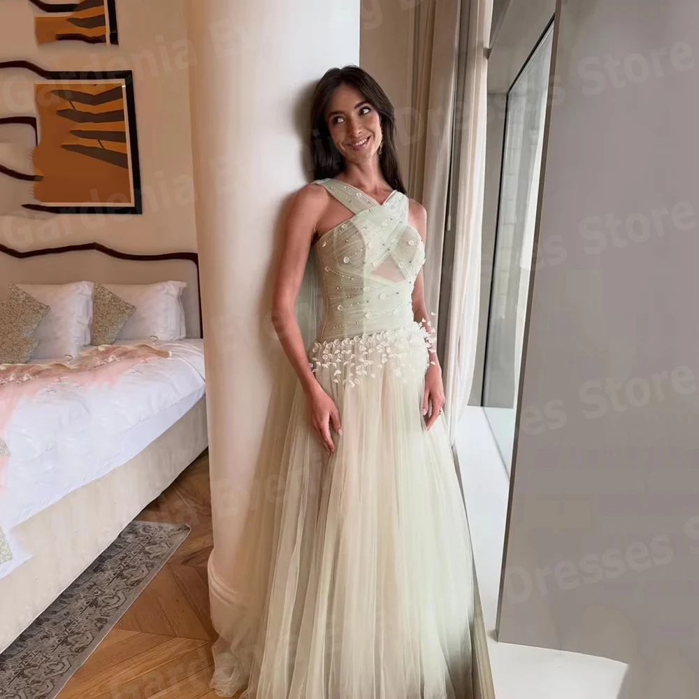 Simple A Line Women's Evening Dresses Sleeveless Appliques Prom Gowns Vestidos Para Mujer Customized Formal Party Robe De Soirée
Simple A Line Women's Evening Dresses Sleeveless Appliques Prom Gowns Vestidos Para Mujer Customized Formal Party Robe De Soirée