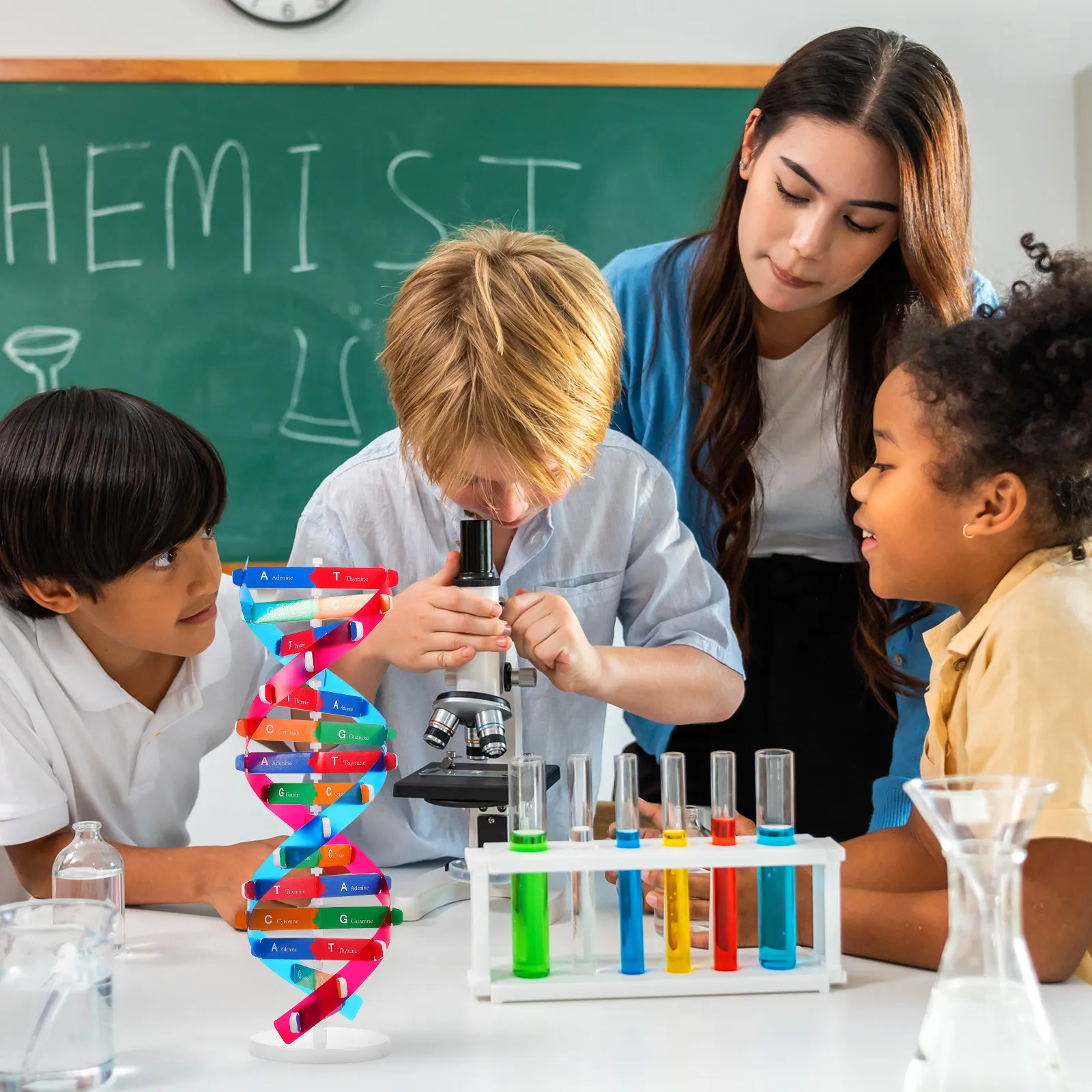 Educational Dna Double Helix Interactive Learning Kit for Children DIY Structure Science Teaching Instrument
Educational Dna Double Helix Interactive Learning Kit for Children DIY Structure Science Teaching Instrument