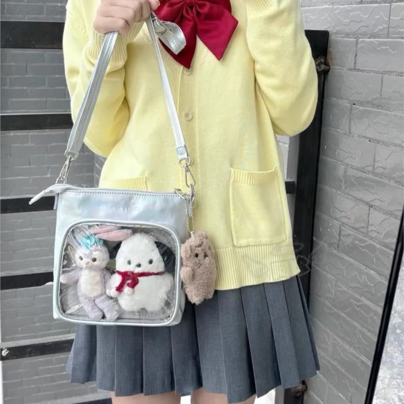 JIAERDI лазерная серебряная простая сумка на плечо женская кожаная большая вместительная прозрачная сумка аниме Ita женская модная сумка через плечо Y2K
JIAERDI лазерная серебряная простая сумка на плечо женская кожаная большая вместительная прозрачная сумка аниме Ita женская модная сумка через плечо Y2K