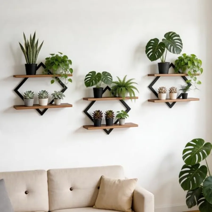 Set of 3 Floating Shelves for Wall Planters for Indoor Plants Wall Plant Holder Plant Stand Indoor for Small Plant Window Plant
Set of 3 Floating Shelves for Wall Planters for Indoor Plants Wall Plant Holder Plant Stand Indoor for Small Plant Window Plant