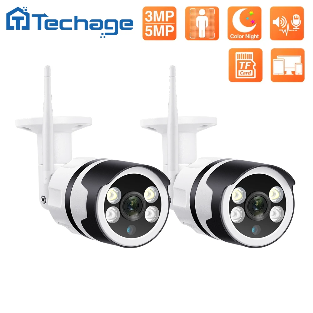 Techage 5MP 3MP WIFI Security IP Camera 2-Way Audio Human Detection Night Vision Wireless CCTV Surveillance Camera Outdoor Video
Techage 5MP 3MP WIFI Security IP Camera 2-Way Audio Human Detection Night Vision Wireless CCTV Surveillance Camera Outdoor Video