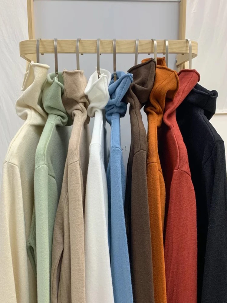 Женский облегающий вязаный свитер с высоким воротом, базовая кофта для осени и зимы, внутренняя одежда, трикотаж с полувысоким воротником в корейском стиле, длинный рукав
Женский облегающий вязаный свитер с высоким воротом, базовая кофта для осени и зимы, внутренняя одежда, трикотаж с полувысоким воротником в корейском стиле, длинный рукав