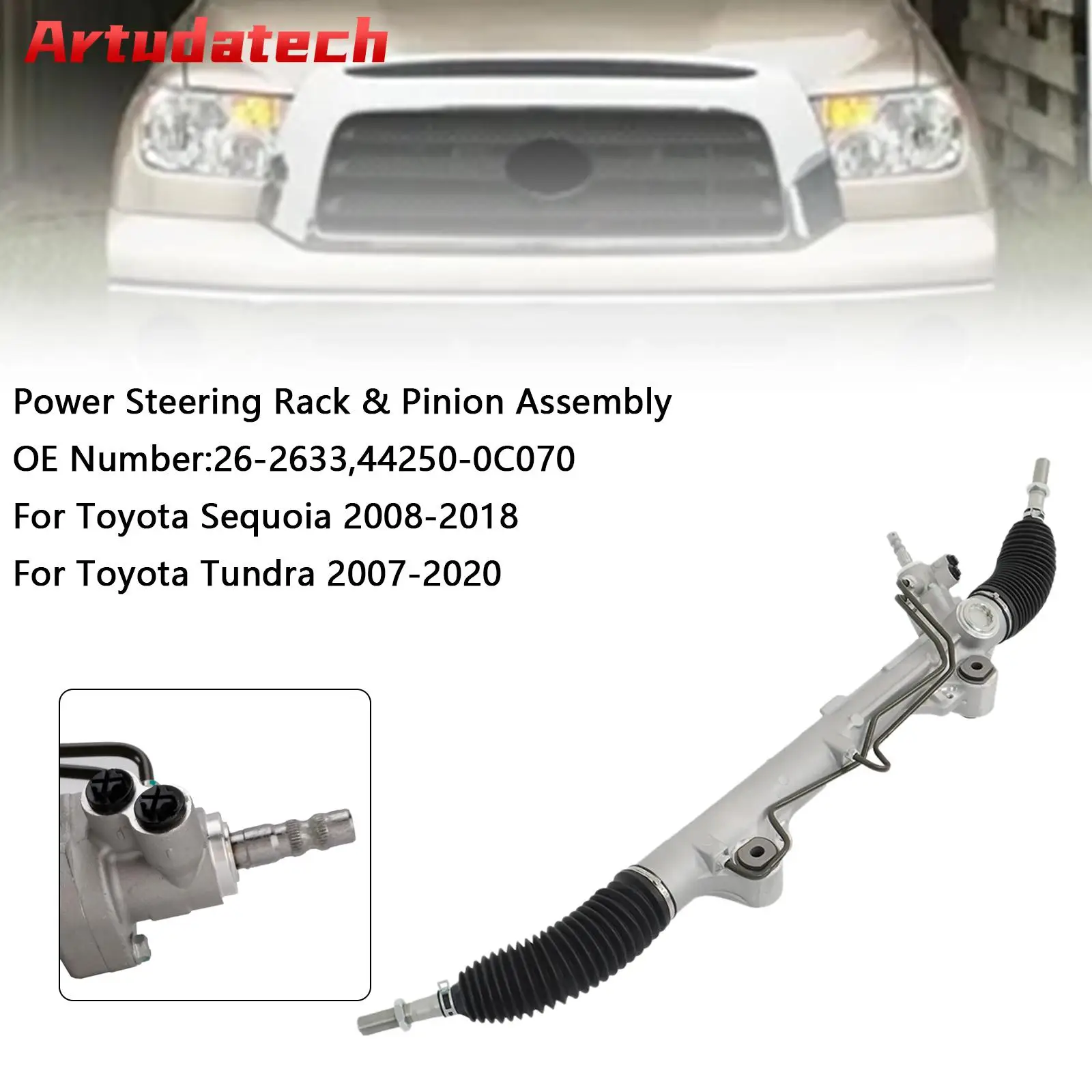 Artudatech рулевая рейка и шестерня в сборе для Toyota Tundra 5.7L 4.7L 4.0L 2007-2020
Artudatech рулевая рейка и шестерня в сборе для Toyota Tundra 5.7L 4.7L 4.0L 2007-2020