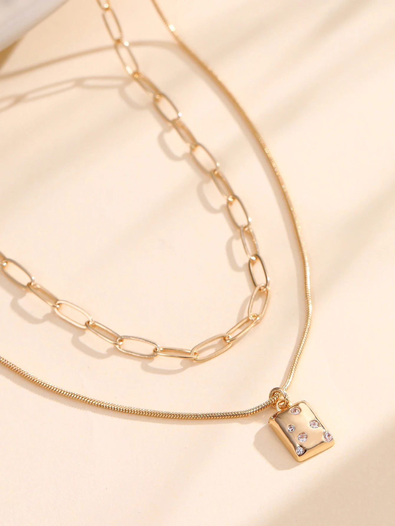 New Women Necklace Cross Circle Snake Chain Square Zircon Pendant Party Vacation Trendy Gift Fashion Versatile 2 Chain Necklace
New Women Necklace Cross Circle Snake Chain Square Zircon Pendant Party Vacation Trendy Gift Fashion Versatile 2 Chain Necklace