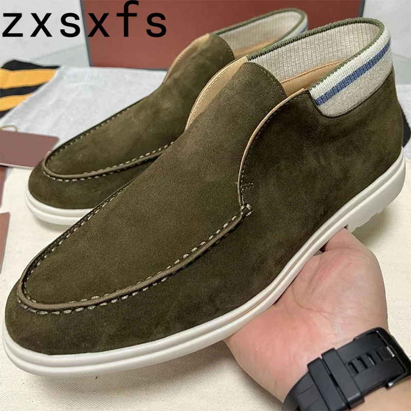 New Brand High Top Suede Leather Men Flat Shoes Summer Walk Casual Mules Slip On Loafers Male Autumn Outwear Punk Shoe Men 2023
New Brand High Top Suede Leather Men Flat Shoes Summer Walk Casual Mules Slip On Loafers Male Autumn Outwear Punk Shoe Men 2023