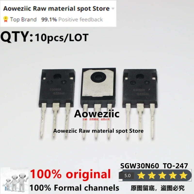Aoweziic 100% новый импортный оригинальный SGW30N60 G30N60 TO-247 IGBT 600V 30A
Aoweziic 100% новый импортный оригинальный SGW30N60 G30N60 TO-247 IGBT 600V 30A