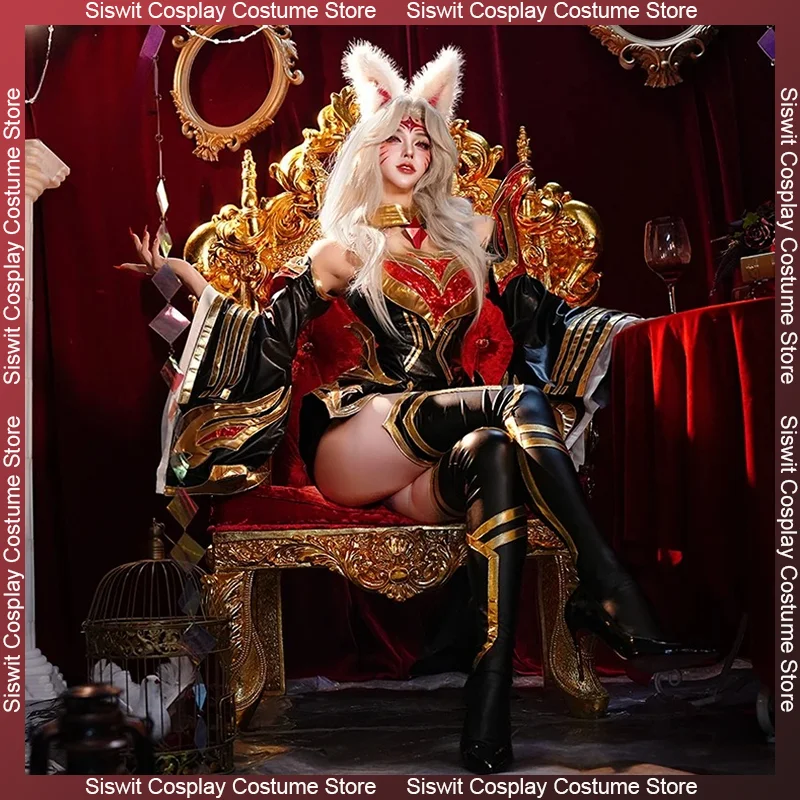 Костюм Ари для косплея, игра LOL Immortalized Legend Ahri, женское платье, девятихвостая лиса Ари, наряд на Хэллоуин, аниме, карнавал, полный комплект
Костюм Ари для косплея, игра LOL Immortalized Legend Ahri, женское платье, девятихвостая лиса Ари, наряд на Хэллоуин, аниме, карнавал, полный комплект