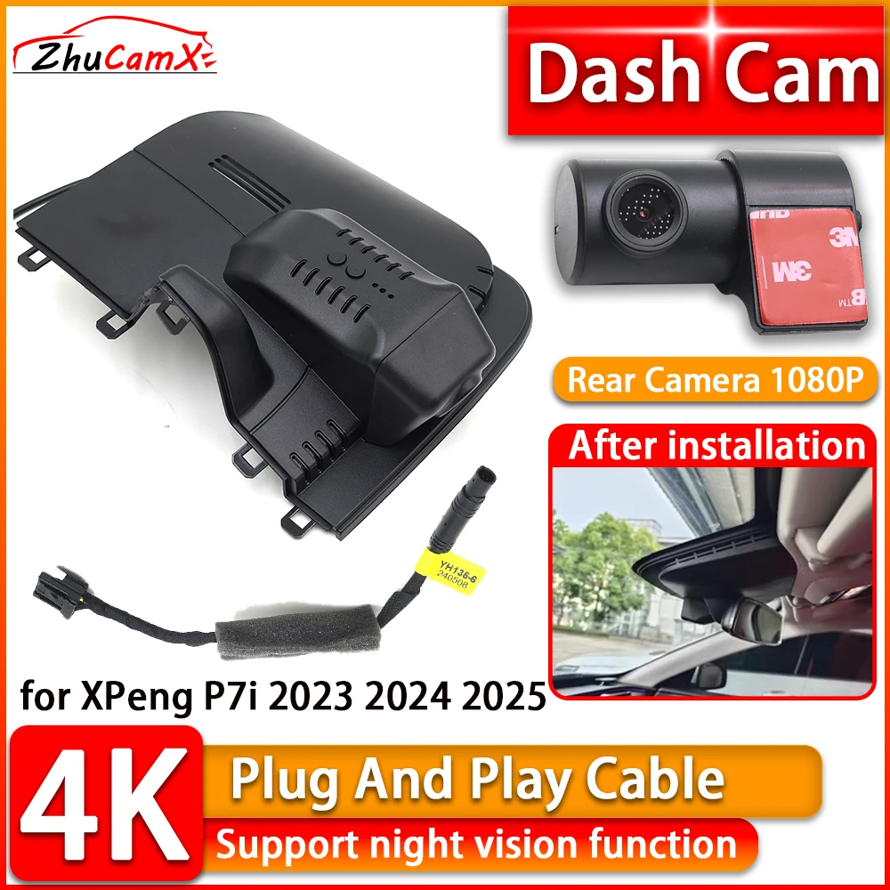 ZhuCamX 4K Dash Cam for XPeng P7i 2023 2024 2025 2160P Wiifi DVR Front Rear Car Camera Plug and Play Video Recorder Night Vision
ZhuCamX 4K Dash Cam for XPeng P7i 2023 2024 2025 2160P Wiifi DVR Front Rear Car Camera Plug and Play Video Recorder Night Vision