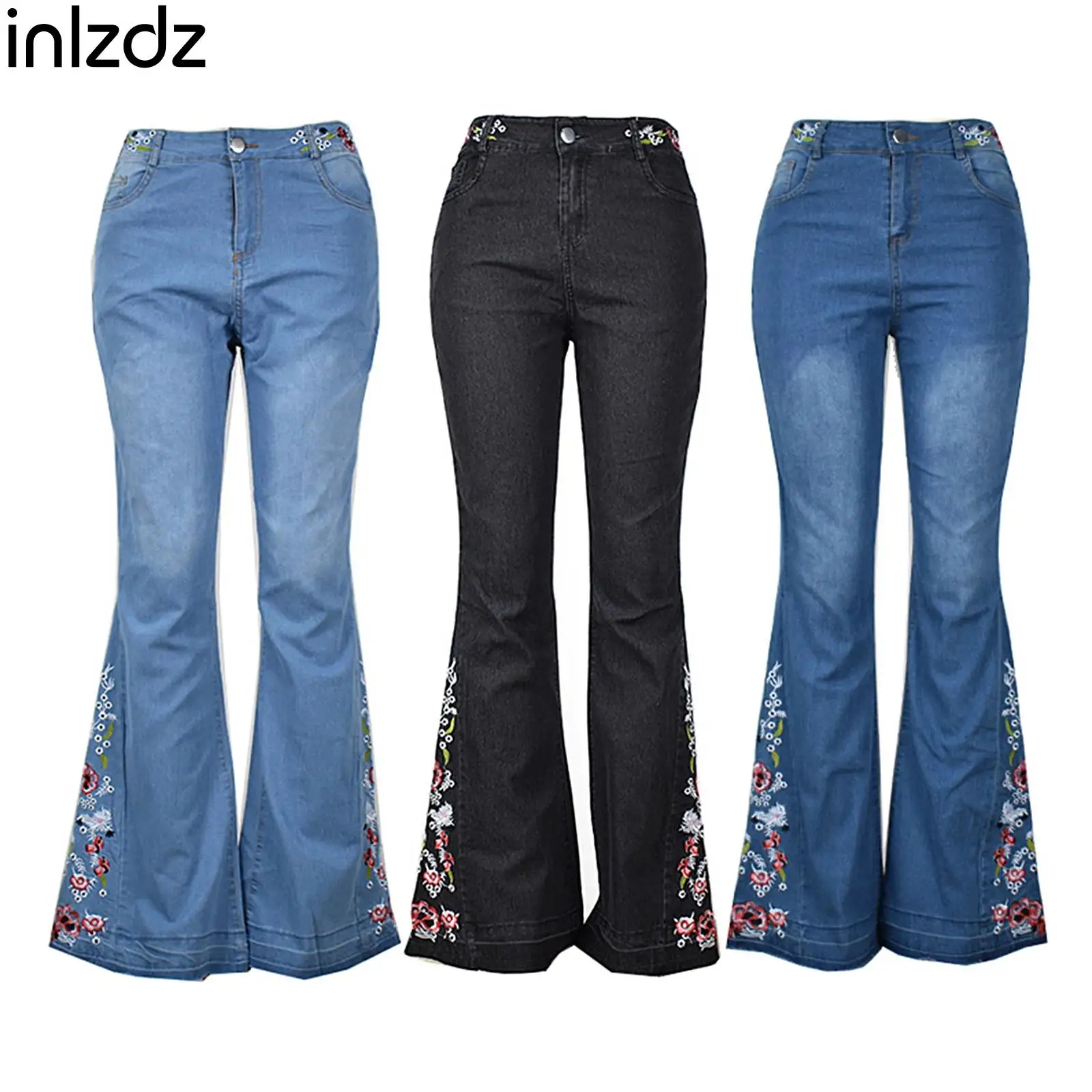 New Womens Flared Jeans Fashion Denim Pants with Floral Embroidery Bell Bottom Fitting Long Pants for Office Work Casual Holiday
New Womens Flared Jeans Fashion Denim Pants with Floral Embroidery Bell Bottom Fitting Long Pants for Office Work Casual Holiday