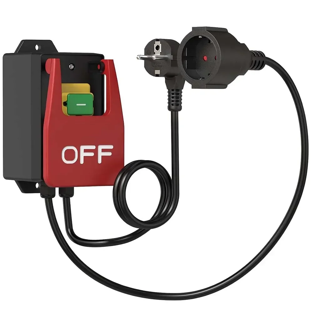 Exigency Stop Switch AC220V Single-Phase On/Off Switch Safety Switch With Socket Table Saw Power Tool Magnetic Machine Switch
Exigency Stop Switch AC220V Single-Phase On/Off Switch Safety Switch With Socket Table Saw Power Tool Magnetic Machine Switch
