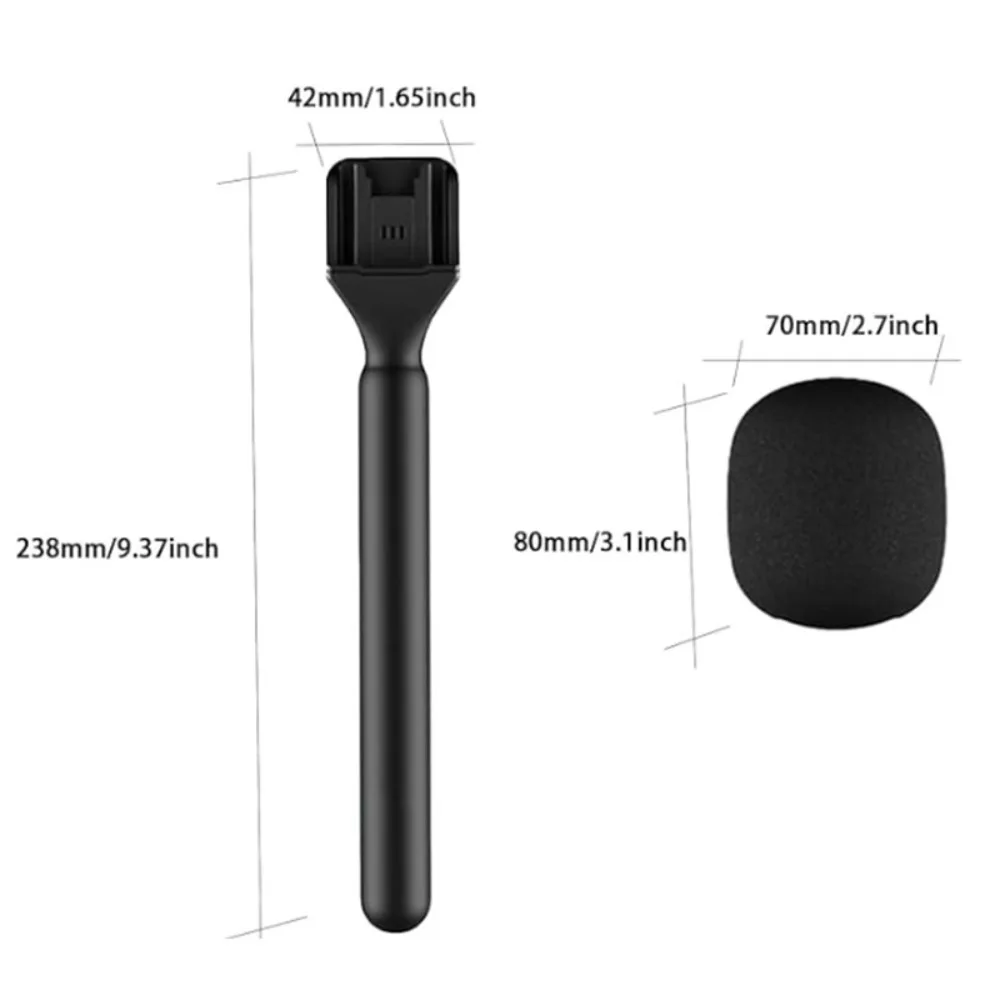Handheld Lavalier Interview Microphone Adaptor Universal Black Microphone Grip Stick with Windproof Sponge Mic Stand for DJI MIC
Handheld Lavalier Interview Microphone Adaptor Universal Black Microphone Grip Stick with Windproof Sponge Mic Stand for DJI MIC
