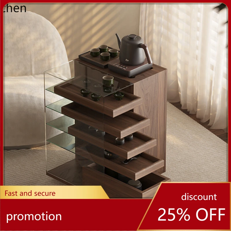 HT solid wood brewed tea table tea cabinet movable sofa side cabinet living room black walnut display cabinet tea table
HT solid wood brewed tea table tea cabinet movable sofa side cabinet living room black walnut display cabinet tea table