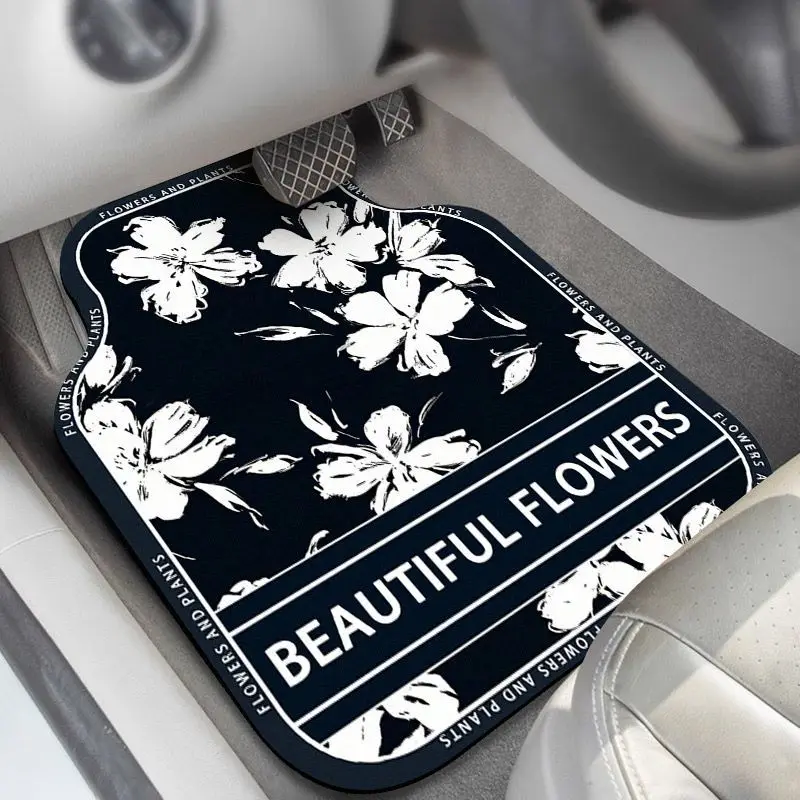 Cute Cartoon Style Car Floor Mats Antifouling Machine Washable Small Car Commercial Vehicle Four Piece Set Rug Wear-resistant 
Cute Cartoon Style Car Floor Mats Antifouling Machine Washable Small Car Commercial Vehicle Four Piece Set Rug Wear-resistant