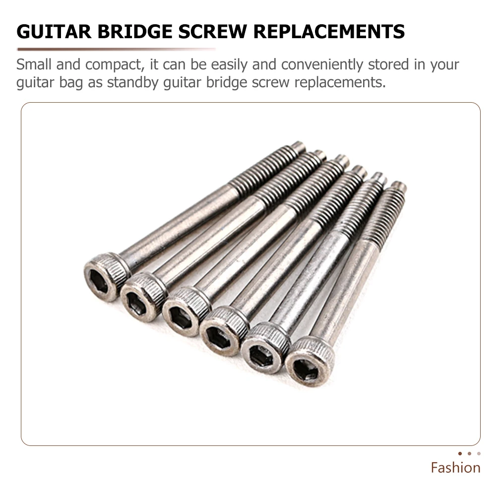 6 Pcs Double-shaking Bridge Accessories Guitar Saddles Tremolo Screws Parts Replacement Pickup Adjustment Metal Fixed
6 Pcs Double-shaking Bridge Accessories Guitar Saddles Tremolo Screws Parts Replacement Pickup Adjustment Metal Fixed