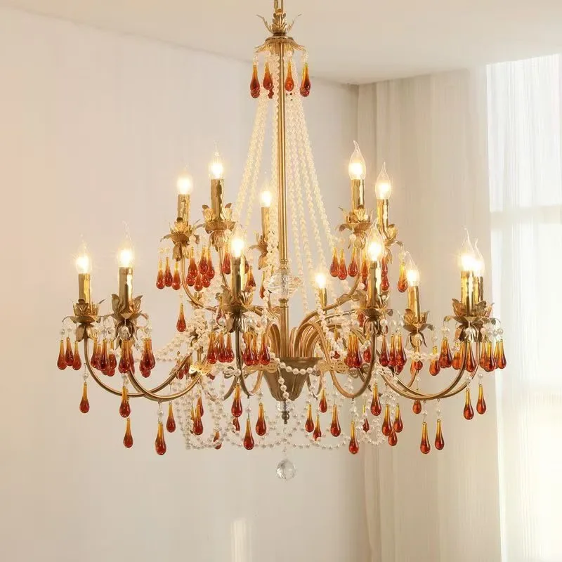 DORIAN French Candle Brass Chandelier LED American Retro Living Room Restaurant Bedroom Study Villa Hotel Bar Cafe Pendant Lamp
DORIAN French Candle Brass Chandelier LED American Retro Living Room Restaurant Bedroom Study Villa Hotel Bar Cafe Pendant Lamp