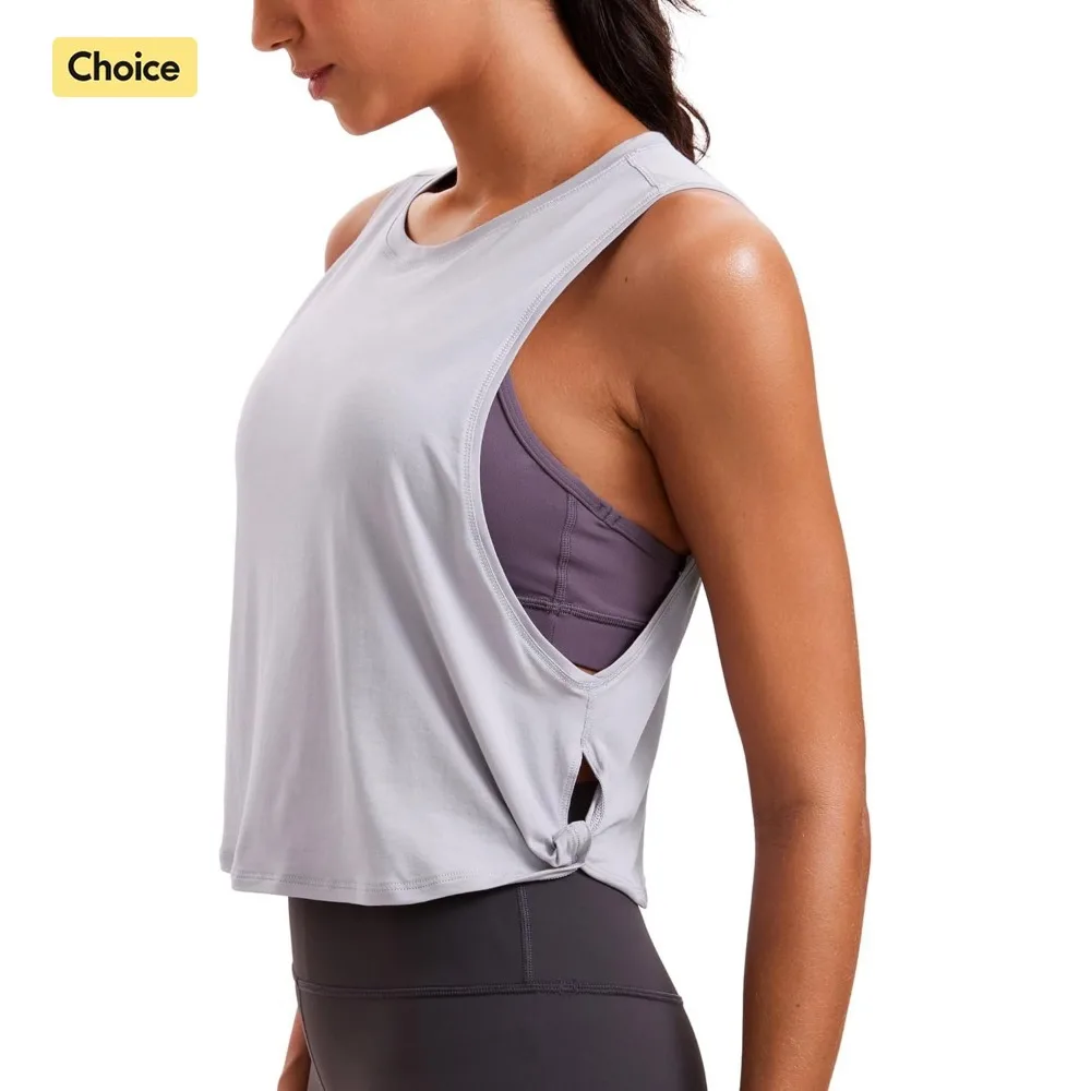 Women's Slim-Fit Cropped Yoga Tank Top Soft Cotton Blend Sleeveless Workout Shirts for Running Gym Breathable Athletic Crop Tops
Women's Slim-Fit Cropped Yoga Tank Top Soft Cotton Blend Sleeveless Workout Shirts for Running Gym Breathable Athletic Crop Tops