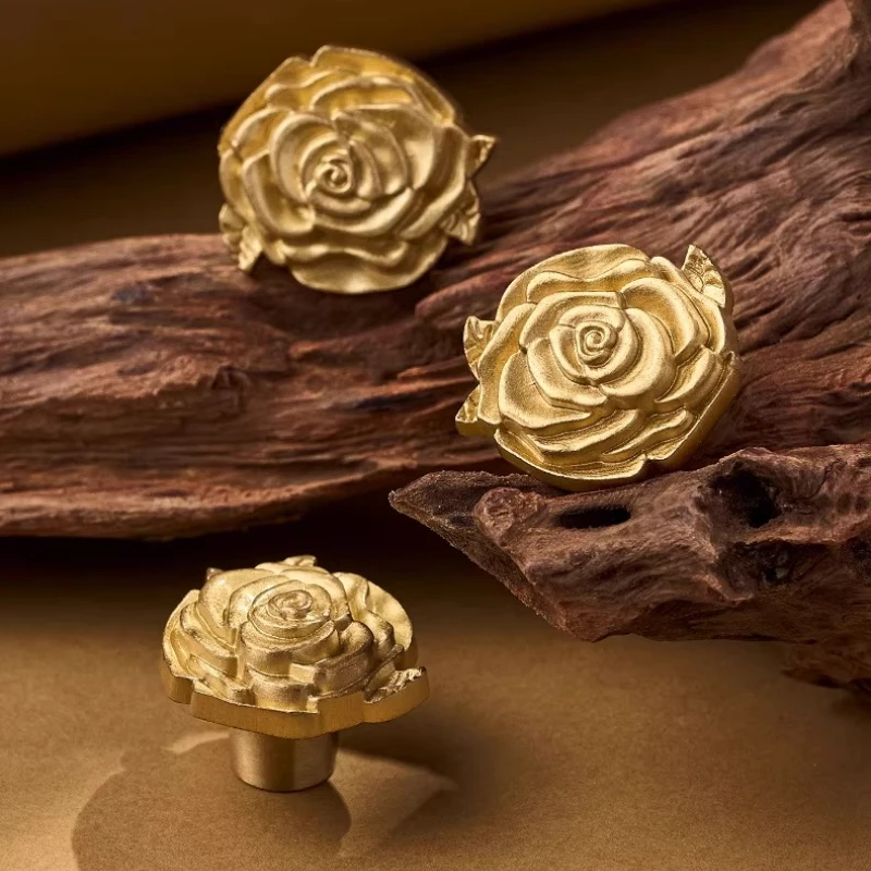 Rose Flower Cabinet Knob Brass Vintage Design Drawer Door Handle Decorative Furniture Pull for Kitchen Cupboard Dresser Drawers
Rose Flower Cabinet Knob Brass Vintage Design Drawer Door Handle Decorative Furniture Pull for Kitchen Cupboard Dresser Drawers