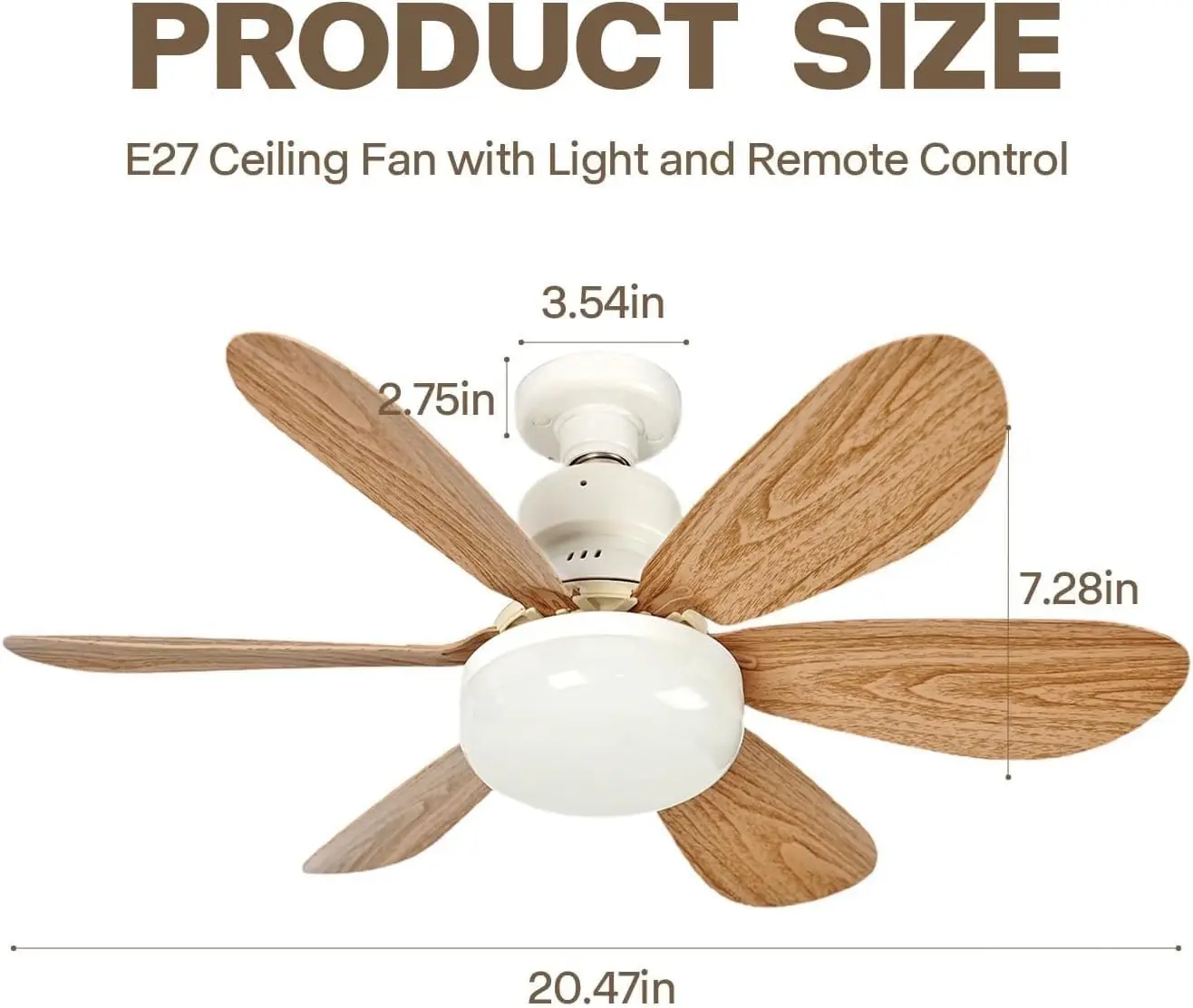 Remote control ceiling fan with lamp three-color dimming 3000K-6000K six-leaf fan light-40W-52CM wood grain blade milky
Remote control ceiling fan with lamp three-color dimming 3000K-6000K six-leaf fan light-40W-52CM wood grain blade milky
