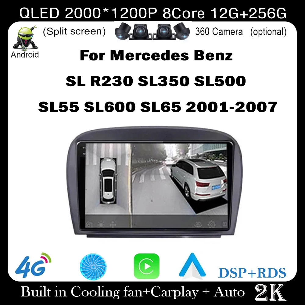 Для Mercedes Benz SL R230 SL350 SL500 SL55 SL600 SL65 2001-2007 Автомобильная стерео мультимедийная радионавигация Carplay Player BT
Для Mercedes Benz SL R230 SL350 SL500 SL55 SL600 SL65 2001-2007 Автомобильная стерео мультимедийная радионавигация Carplay Player BT