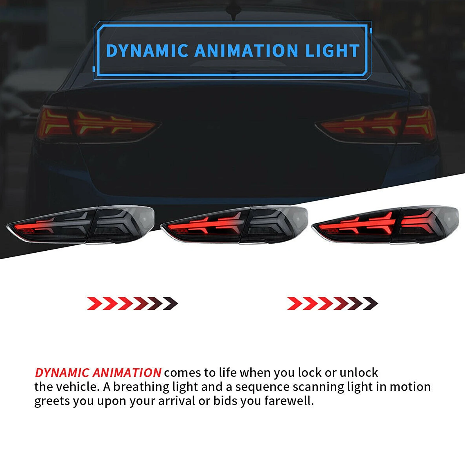 Full LED Dynamic Tail Lights Assembly Smoked Lens Fit for Sonata 9 2018‑2019 Tail Lamp for Taillights Assembly
Full LED Dynamic Tail Lights Assembly Smoked Lens Fit for Sonata 9 2018‑2019 Tail Lamp for Taillights Assembly