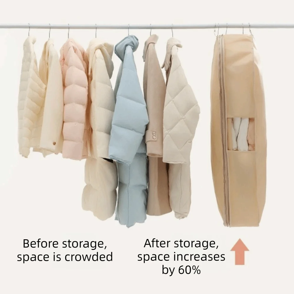 Visible Down Jacket Compressed Dust Cover Protective Space Saving Clothes Garment Bag with Zipper Dust-proof Wardrobe Organizer
Visible Down Jacket Compressed Dust Cover Protective Space Saving Clothes Garment Bag with Zipper Dust-proof Wardrobe Organizer