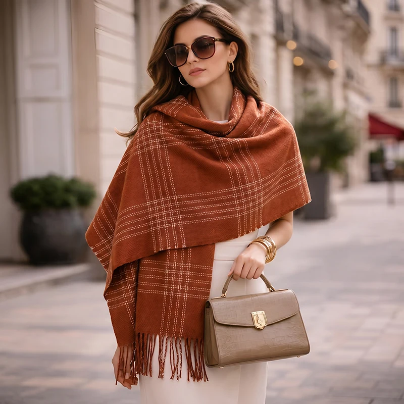 2026 New Scarf Cashmere Tartan Tassel Fall Winter Scarves Vintage Soft Shawl Wrap Neck Warmer for Lady Outdoor Travel Wear Gift
2026 New Scarf Cashmere Tartan Tassel Fall Winter Scarves Vintage Soft Shawl Wrap Neck Warmer for Lady Outdoor Travel Wear Gift