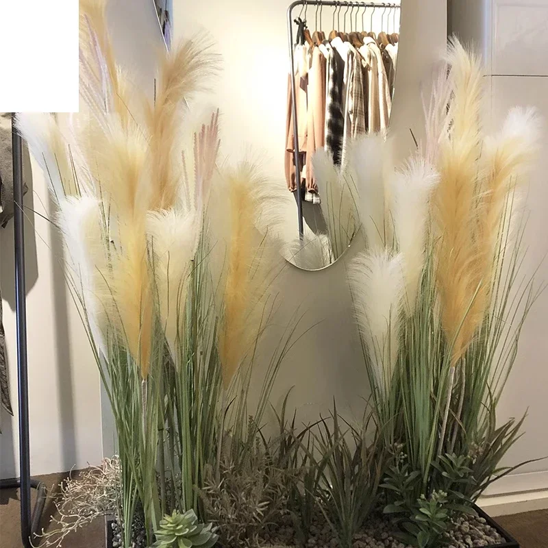 Simulation plant houndstool clothing store window decoration reed ornament floor green plant indoor setting fake flower potted p
Simulation plant houndstool clothing store window decoration reed ornament floor green plant indoor setting fake flower potted p