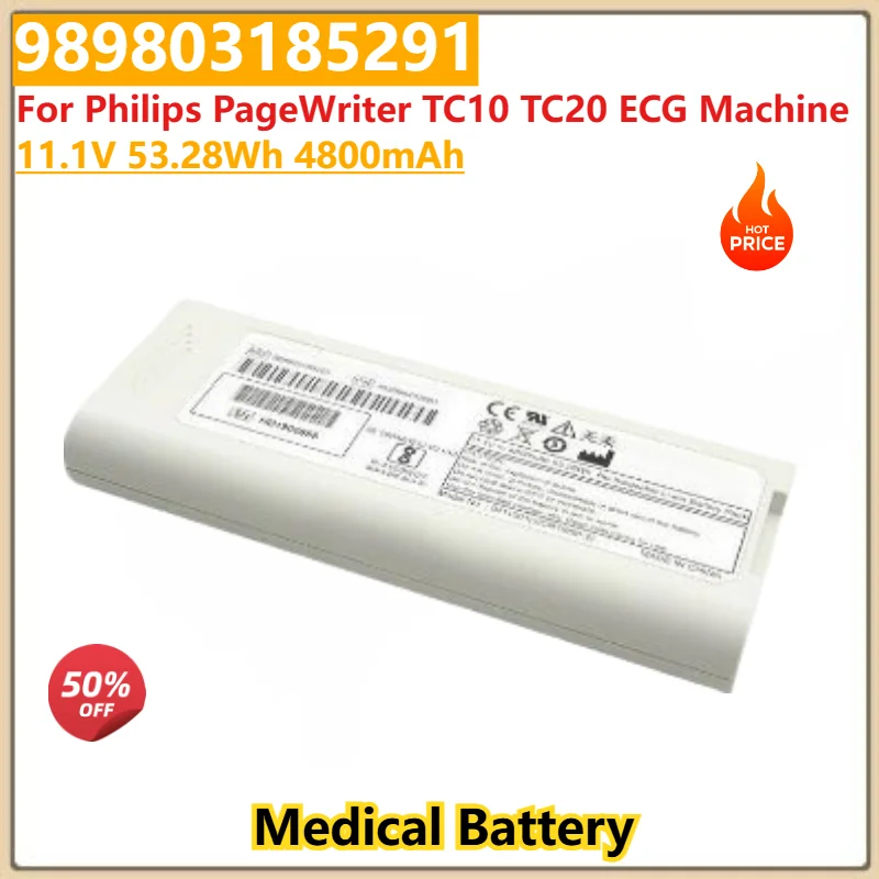 New 11.1V 4800mAh High Quality 453564402681 989803185291 Medical Battery For Philips PageWriter TC10 TC20 ECG Machine battery
New 11.1V 4800mAh High Quality 453564402681 989803185291 Medical Battery For Philips PageWriter TC10 TC20 ECG Machine battery