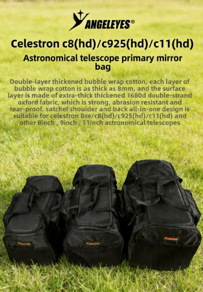 Celestron C8 HD C925 HD C11 HD Astronomical Telescope Main Mirror Backpack Angeleye Handbag Portable Storage Case for Stargazing
Celestron C8 HD C925 HD C11 HD Astronomical Telescope Main Mirror Backpack Angeleye Handbag Portable Storage Case for Stargazing