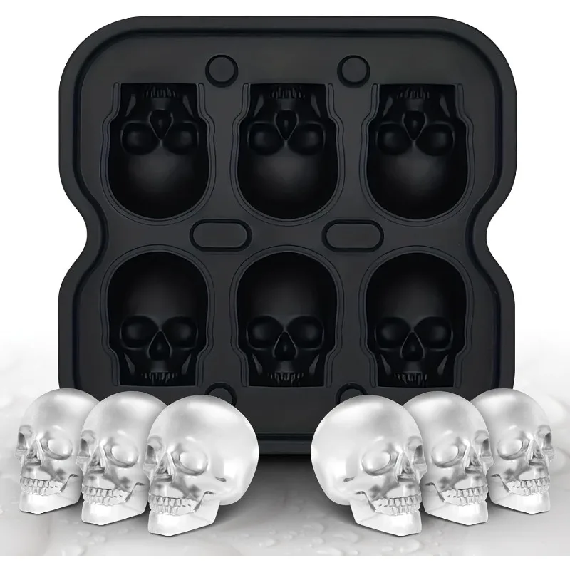 Skull Ice Ball Mold BPA Free Silicone 3D Flexible Ice Cube Trays DIY Freezer Maker Halloween Horror Skull Head Ice Cube Cocktail
Skull Ice Ball Mold BPA Free Silicone 3D Flexible Ice Cube Trays DIY Freezer Maker Halloween Horror Skull Head Ice Cube Cocktail