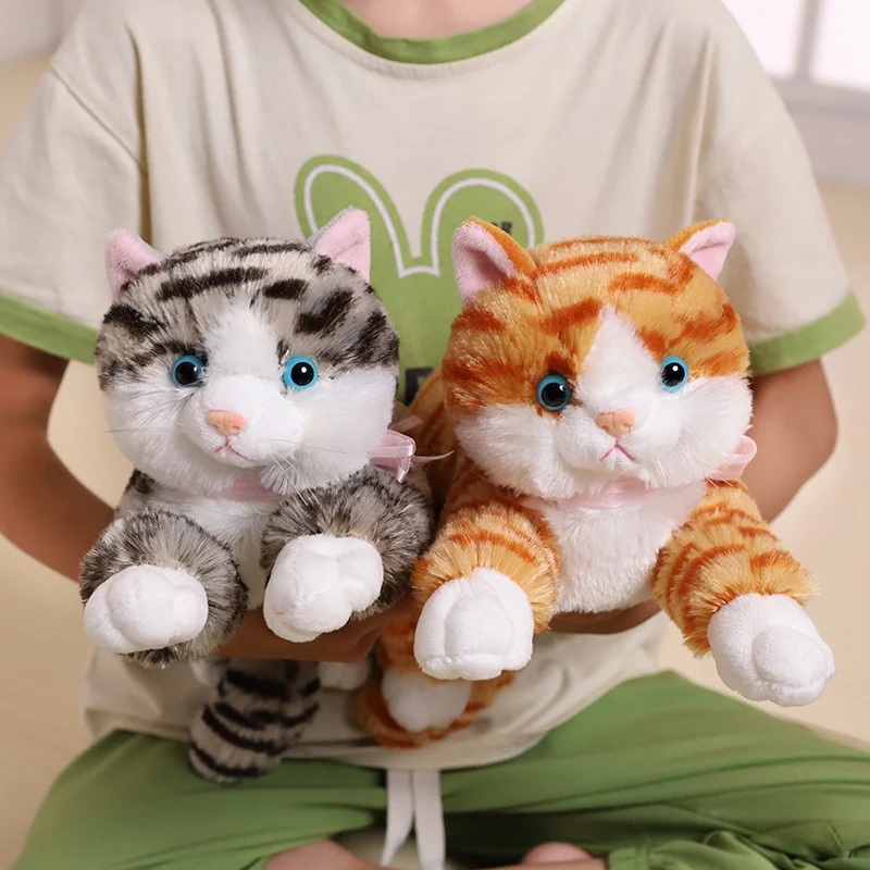 Cute Meowing Realistic Cat Plush Toy Set Soft Stuffed Kitten Doll with Sound Kawaii Birthday Christmas Gift for Kids Girls Baby
Cute Meowing Realistic Cat Plush Toy Set Soft Stuffed Kitten Doll with Sound Kawaii Birthday Christmas Gift for Kids Girls Baby