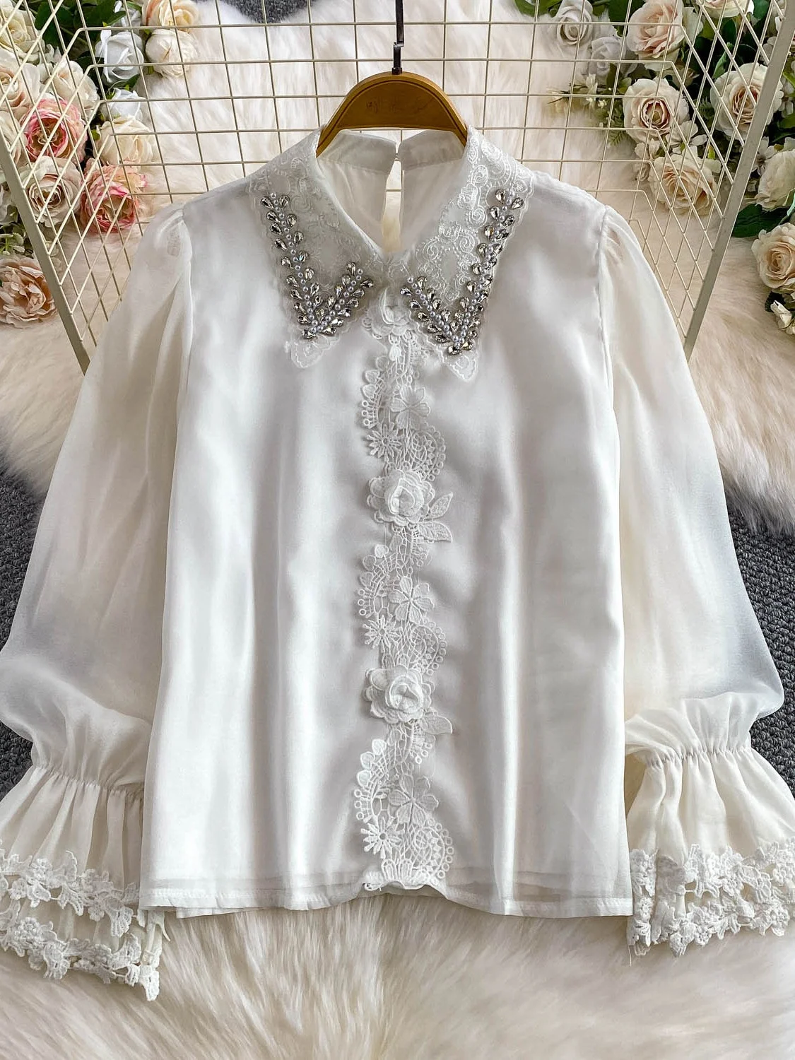 Женский милый молодежный топ с рюшами из бисера и бриллиантами, модный повседневный топ с жемчугом и блестками
Женский милый молодежный топ с рюшами из бисера и бриллиантами, модный повседневный топ с жемчугом и блестками