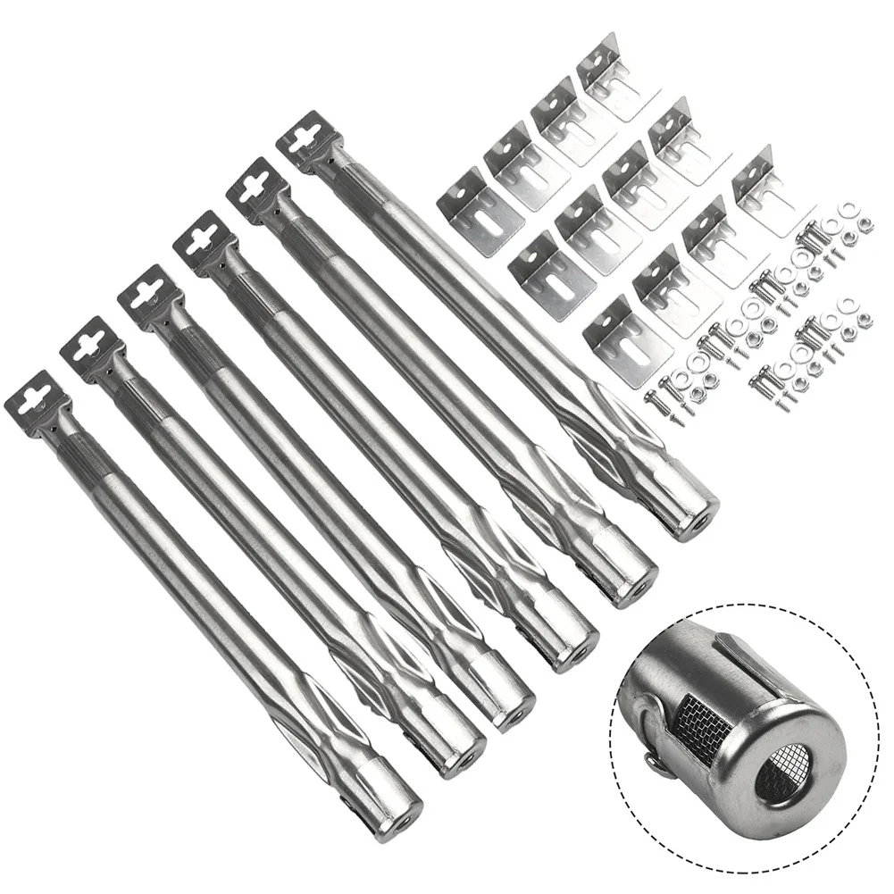 For Gas Grill Replacement Burner Set 6 Stainless Steel Burners with Retractable Features for Better Heat Control
For Gas Grill Replacement Burner Set 6 Stainless Steel Burners with Retractable Features for Better Heat Control