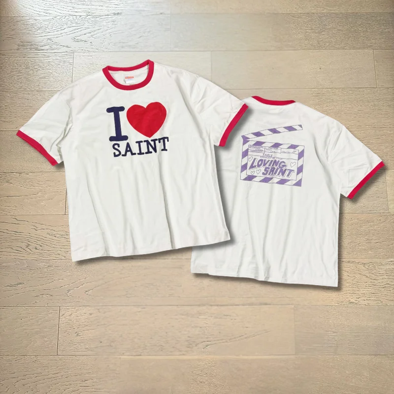 Vintage SAINT Logo Short Sleeve T-shirt Unisex Loose Cotton Round Neck Tshirt Men Women
Vintage SAINT Logo Short Sleeve T-shirt Unisex Loose Cotton Round Neck Tshirt Men Women
