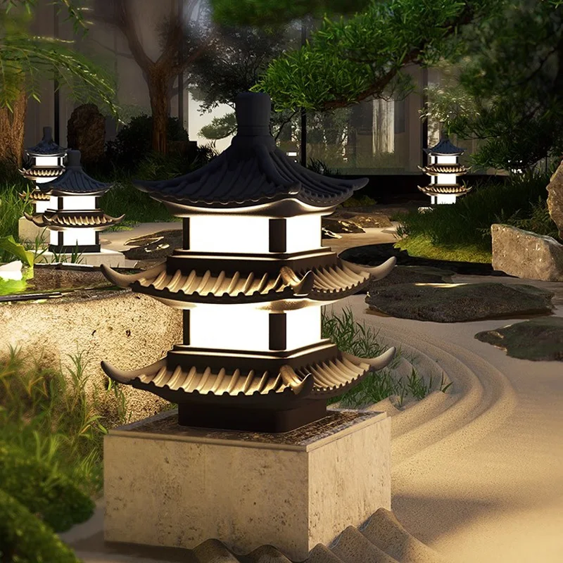 Outdoor Waterproof Pagoda Column Head Light Creative Chinese Style Courtyard Wall Gate Lighting New Design for Outdoor Spaces
Outdoor Waterproof Pagoda Column Head Light Creative Chinese Style Courtyard Wall Gate Lighting New Design for Outdoor Spaces