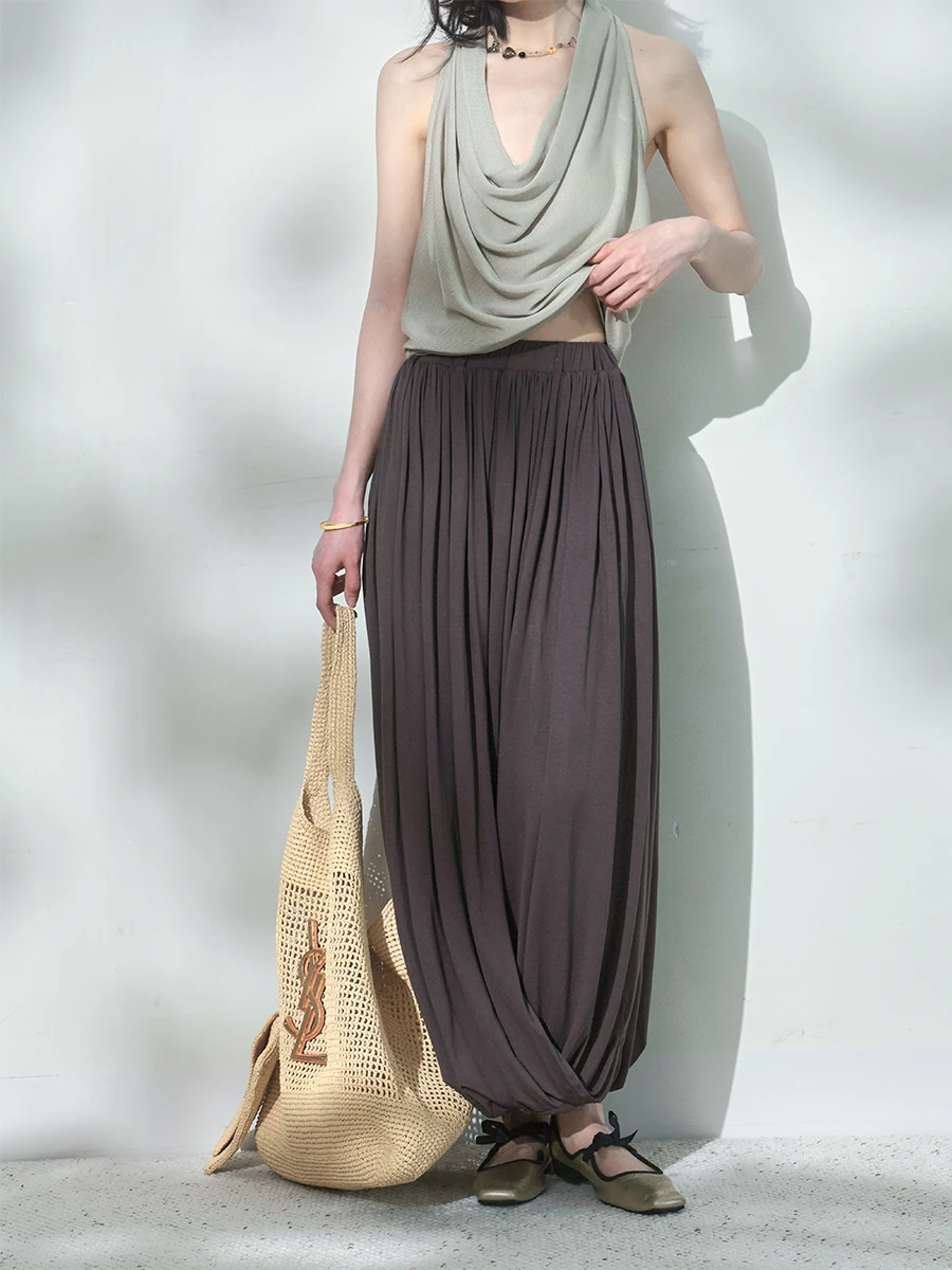 Liparpa Oaknut Brown Knitted Cotton Feel Asymmetrical Hemline Midi Skirt Breathable High Waist Polyester Blend Women's Skirt
Liparpa Oaknut Brown Knitted Cotton Feel Asymmetrical Hemline Midi Skirt Breathable High Waist Polyester Blend Women's Skirt