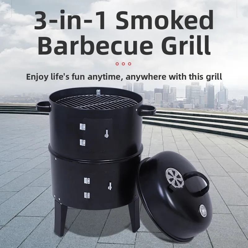 BBQ e ill Tee-in-One Многофункциональная уличная духовка для барбекю Коммерческая и бытовая печь с антипригарным покрытием
BBQ e ill Tee-in-One Многофункциональная уличная духовка для барбекю Коммерческая и бытовая печь с антипригарным покрытием
