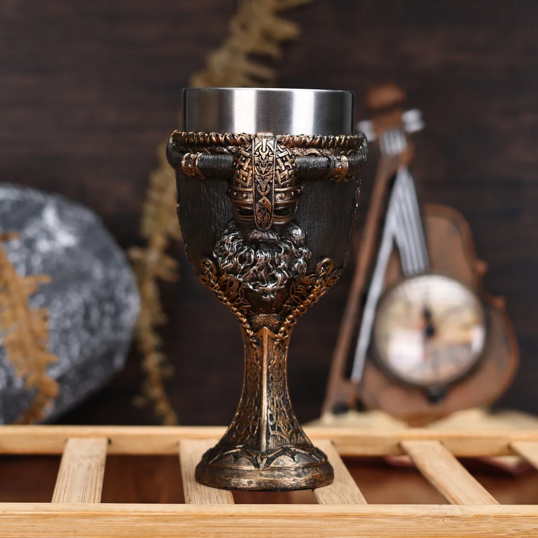 Medieval Viking Wine Goblet Nordic Long Horned Vikings Chalice Stainless Steel Insert Resin Wine Glass Retro Skull Cup Party Dec
Medieval Viking Wine Goblet Nordic Long Horned Vikings Chalice Stainless Steel Insert Resin Wine Glass Retro Skull Cup Party Dec