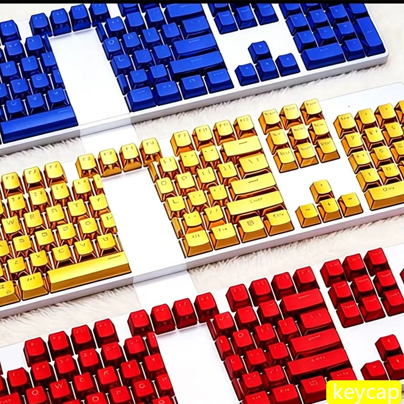 Electroplated metal keycaps mechanical keyboard 104 87 key cross axis personalized semi transparent gold gaming keyboard keycap
Electroplated metal keycaps mechanical keyboard 104 87 key cross axis personalized semi transparent gold gaming keyboard keycap