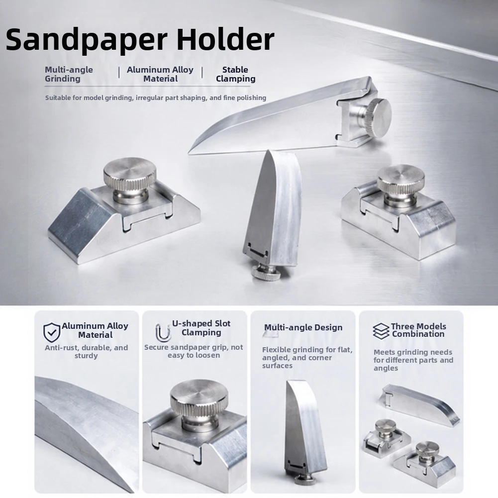 Aluminum Alloy Sandpaper Holder Grinding Clip Inner Corner Flat Polishing Model Handheld Sandpaper Leather Edge Grinder
Aluminum Alloy Sandpaper Holder Grinding Clip Inner Corner Flat Polishing Model Handheld Sandpaper Leather Edge Grinder