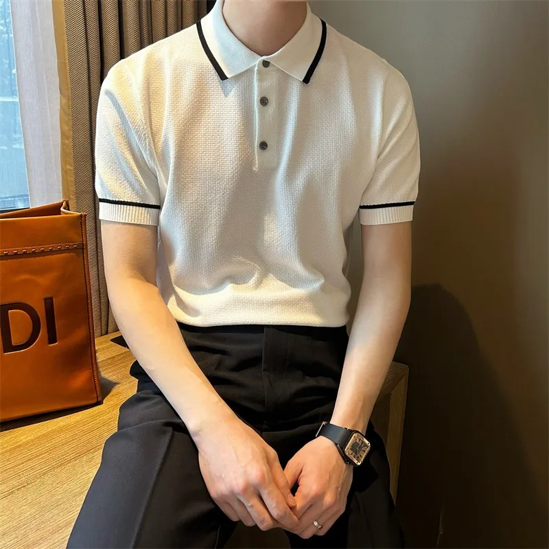Summer Italian Style Turn-Down Collar Men'S Short Sleeve New Luxury High-Quality European Fashion Knitwear
Summer Italian Style Turn-Down Collar Men'S Short Sleeve New Luxury High-Quality European Fashion Knitwear