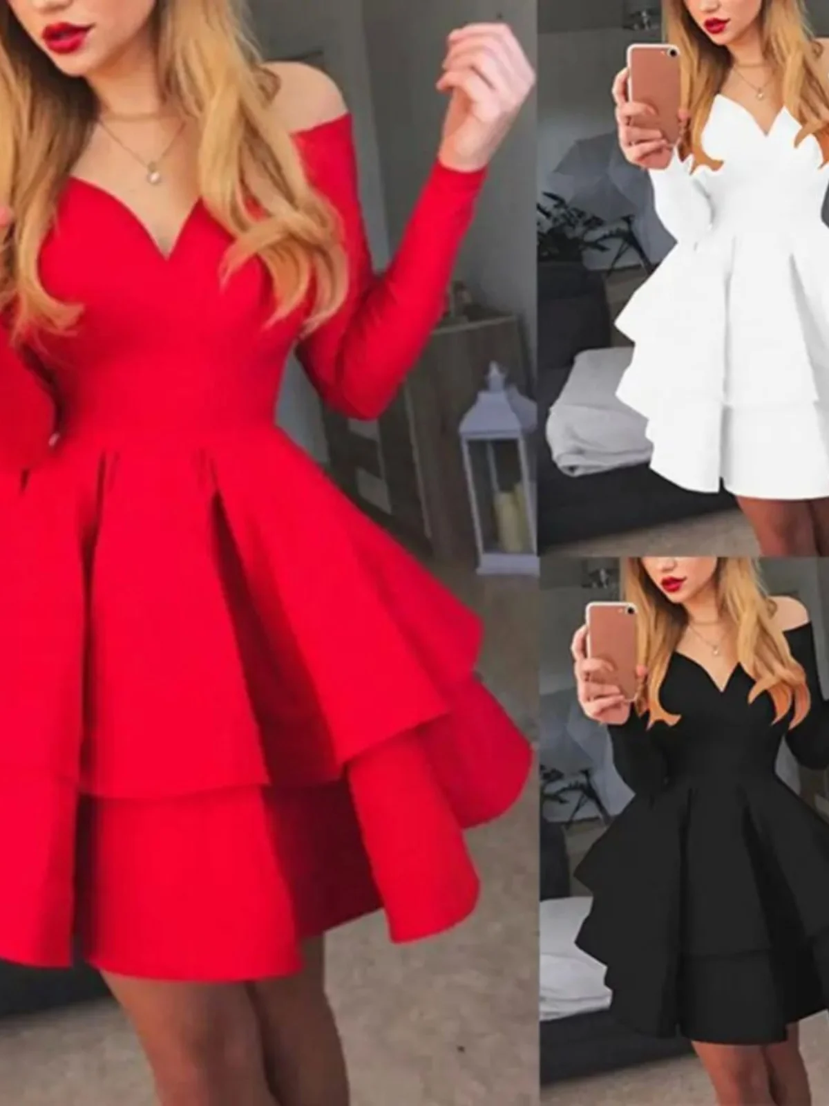 Женское платье с одним открытым плечом, V-образным вырезом, длинным рукавом, простого кроя, короткое, осеннее, китайского производства
Женское платье с одним открытым плечом, V-образным вырезом, длинным рукавом, простого кроя, короткое, осеннее, китайского производства