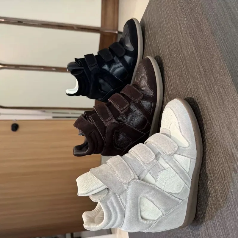 5cm Interior Height Increasing Women Shoes Quality Leather Casual Shoes Fashion Wedges Platform Shoes Women's High-top Sneakers
5cm Interior Height Increasing Women Shoes Quality Leather Casual Shoes Fashion Wedges Platform Shoes Women's High-top Sneakers