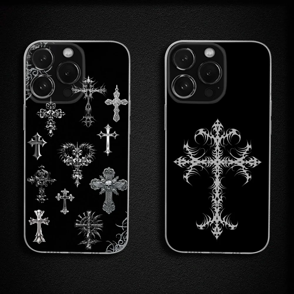 Line Gothic Cross Phone Case For iPhone 16,15,14,13,12,11 Plus,Pro,Max,XR,XS,X,Plus,SE,Mini Transparent Soft Cover
Line Gothic Cross Phone Case For iPhone 16,15,14,13,12,11 Plus,Pro,Max,XR,XS,X,Plus,SE,Mini Transparent Soft Cover