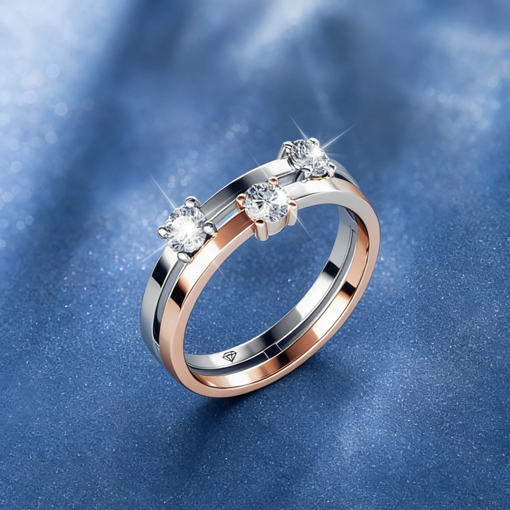 Bi Color Finger Ring Embellished with Premium Grade Crystal From Swarovski for Women Elegant Flicker Stacked Eternity Trio Ring
Bi Color Finger Ring Embellished with Premium Grade Crystal From Swarovski for Women Elegant Flicker Stacked Eternity Trio Ring