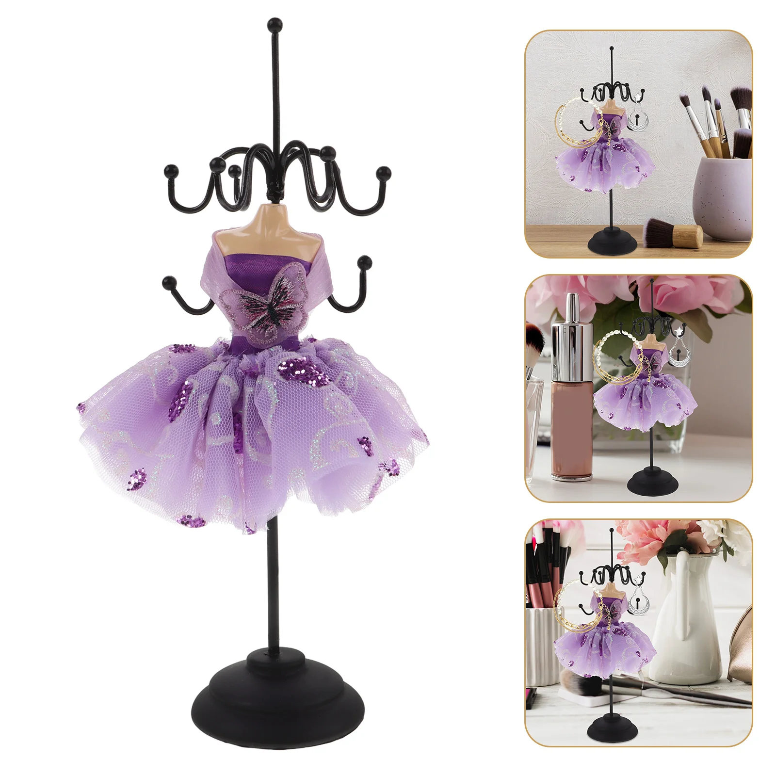 European Style Jewelry Display Stand Princess Mannequin Dress Form Necklace Earring Holder Multifunctional Space Saving
European Style Jewelry Display Stand Princess Mannequin Dress Form Necklace Earring Holder Multifunctional Space Saving