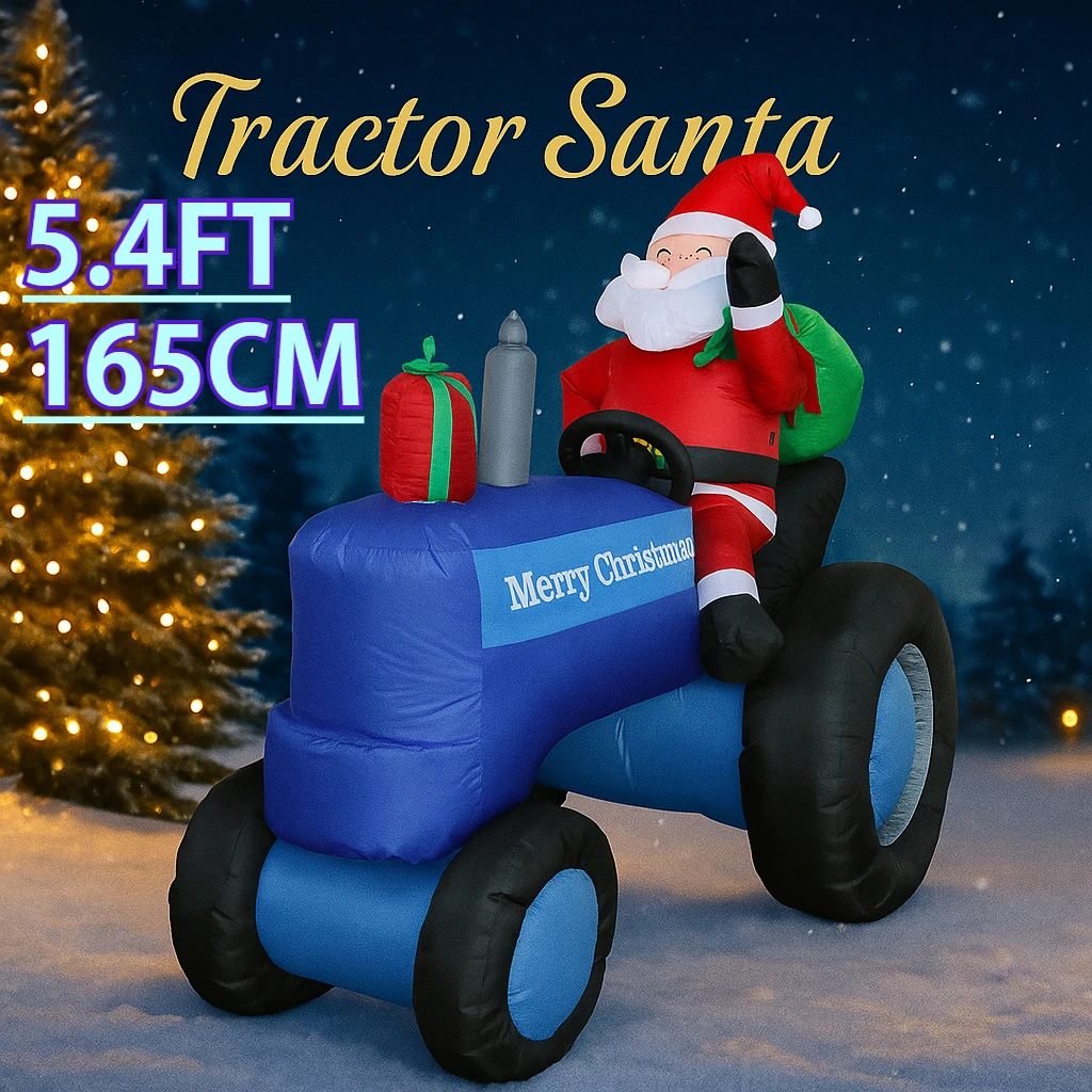 5.4FT Inflatable Santa Driving Tractor LED Home Ornament Christmas Festive Gift Toy Supplies Decorations Xmas Yard Decoration
5.4FT Inflatable Santa Driving Tractor LED Home Ornament Christmas Festive Gift Toy Supplies Decorations Xmas Yard Decoration